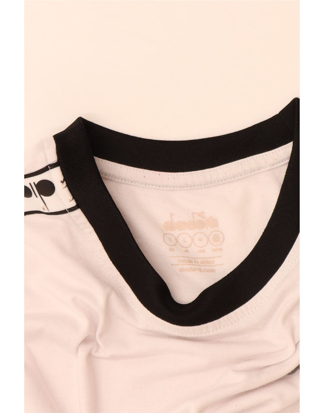 DIADORA Mens Graphic T-Shirt Top Large White Cotton