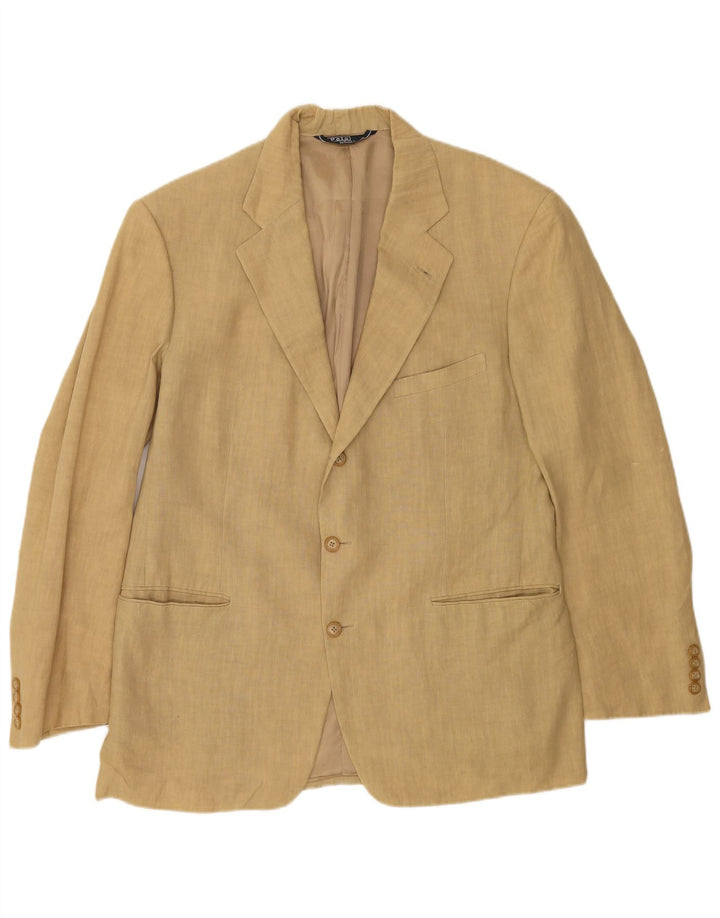Polo Ralph Lauren Mens 3 Button Blazer Jacket UK 42 Large Beige Linen