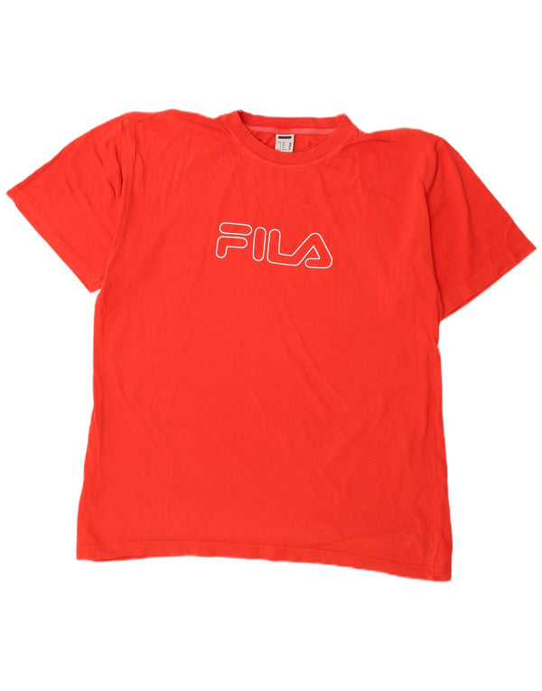 Fila Mens Graphic T-Shirt Top XL Red Cotton