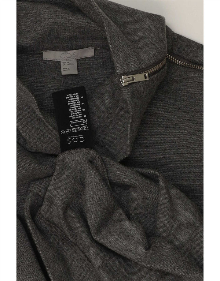 Cos Womens Oversized Top Long Sleeve EU 36 Small Grey Viscose