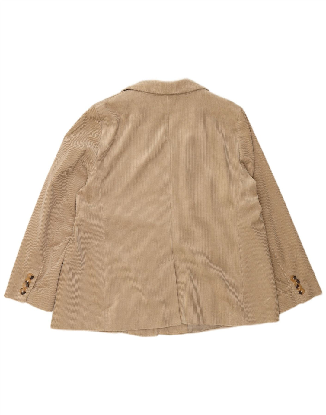 JAEGER Womens 1 Button Corduroy Blazer Jacket UK 20 2XL Beige Cotton