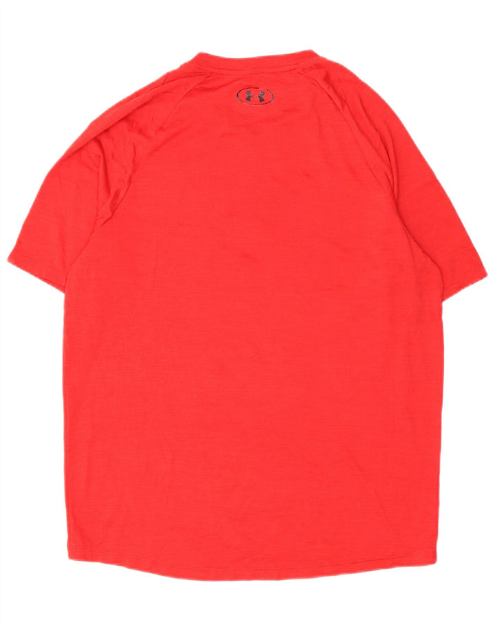 UNDER ARMOUR Mens T-Shirt Top Medium Red Polyester