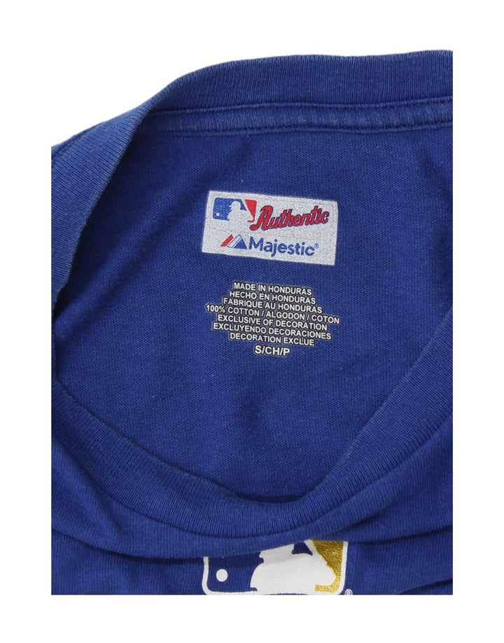Authentic Mens Graphic T-Shirt Top Small Blue Cotton