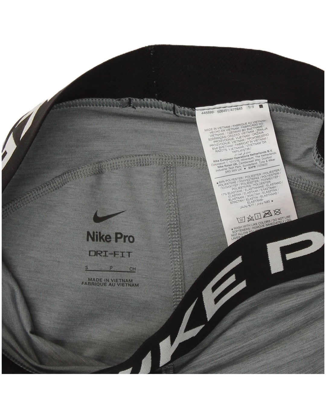 NIKE Womens Dri Fit Graphic Sport Shorts UK 10 Small  Grey Polyester