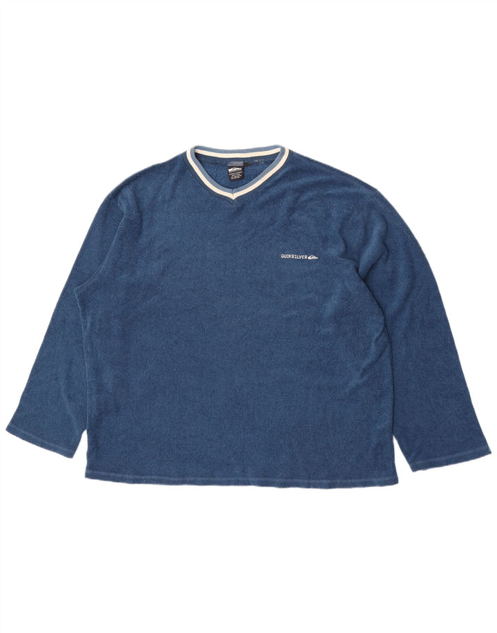 Quiksilver Mens Fleece Jumper 2XL Blue Polyester