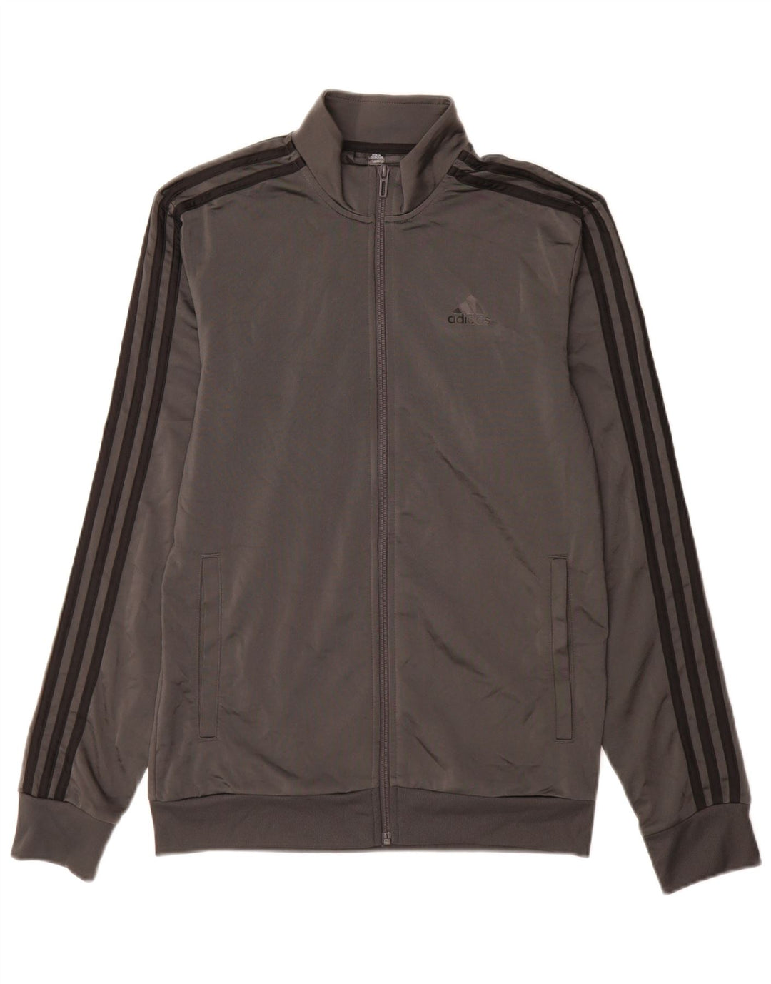 Adidas Mens Tracksuit Top Jacket Small Grey Polyester