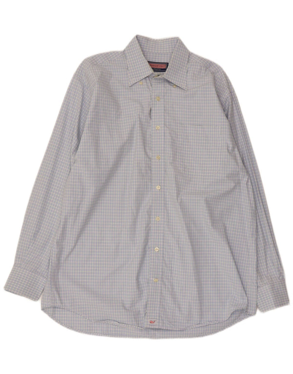VINEYARD VINES Mens Shirt Large Blue Check Cotton