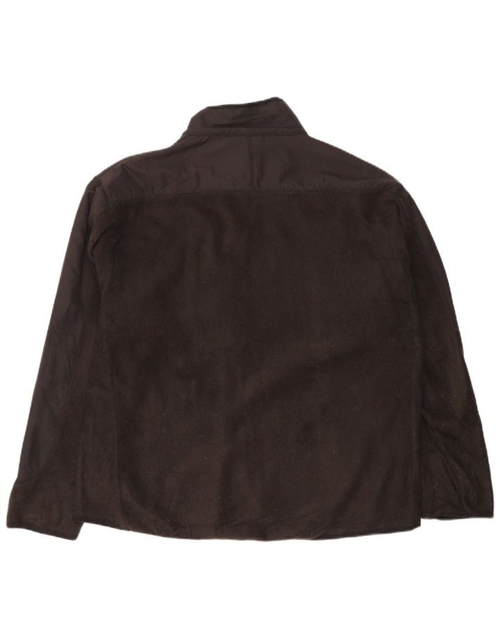 Chaps Mens Fleece Jacket UK 42 XL Black Colourblock Polyester