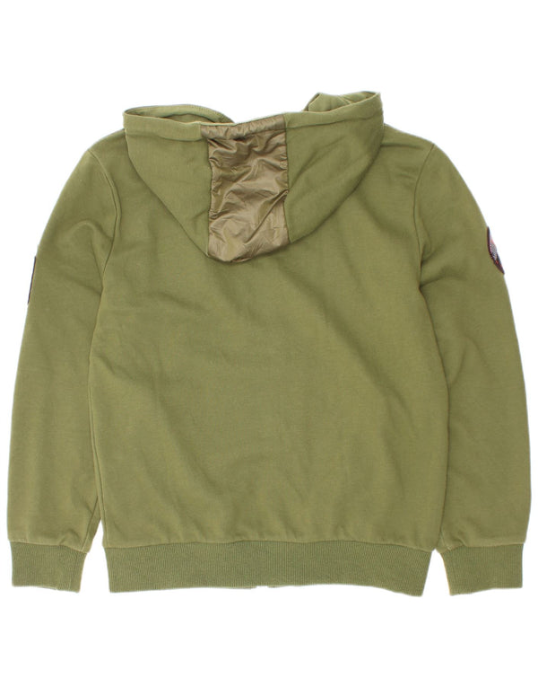 Aeronautica Militare Boys Graphic Zip Hoodie Sweater 9-10 Years Green