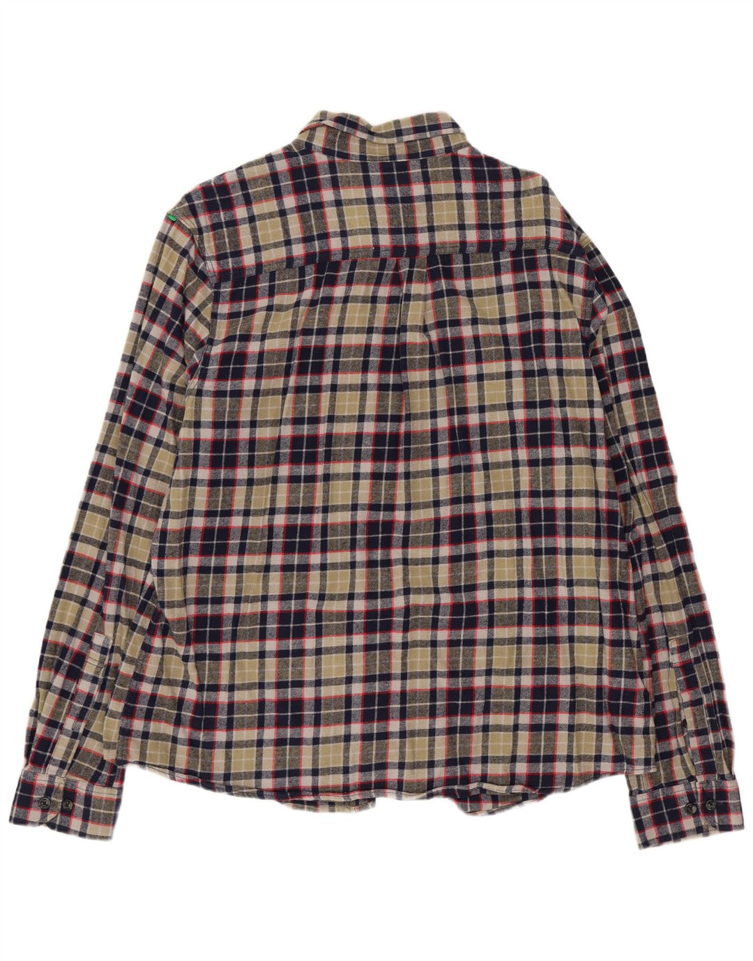 Eddie Bauer Mens Flannel Shirt XL Green Check