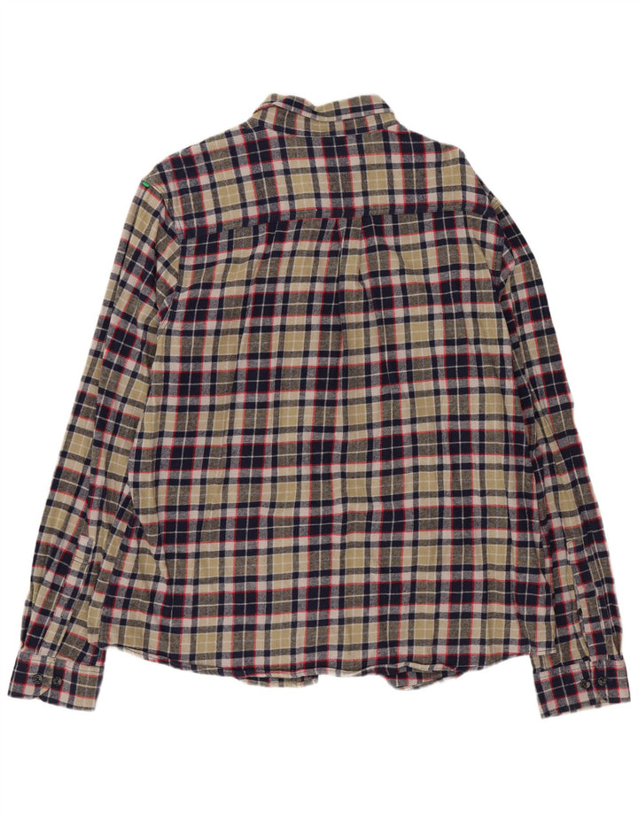 Eddie Bauer Mens Flannel Shirt XL Green Check