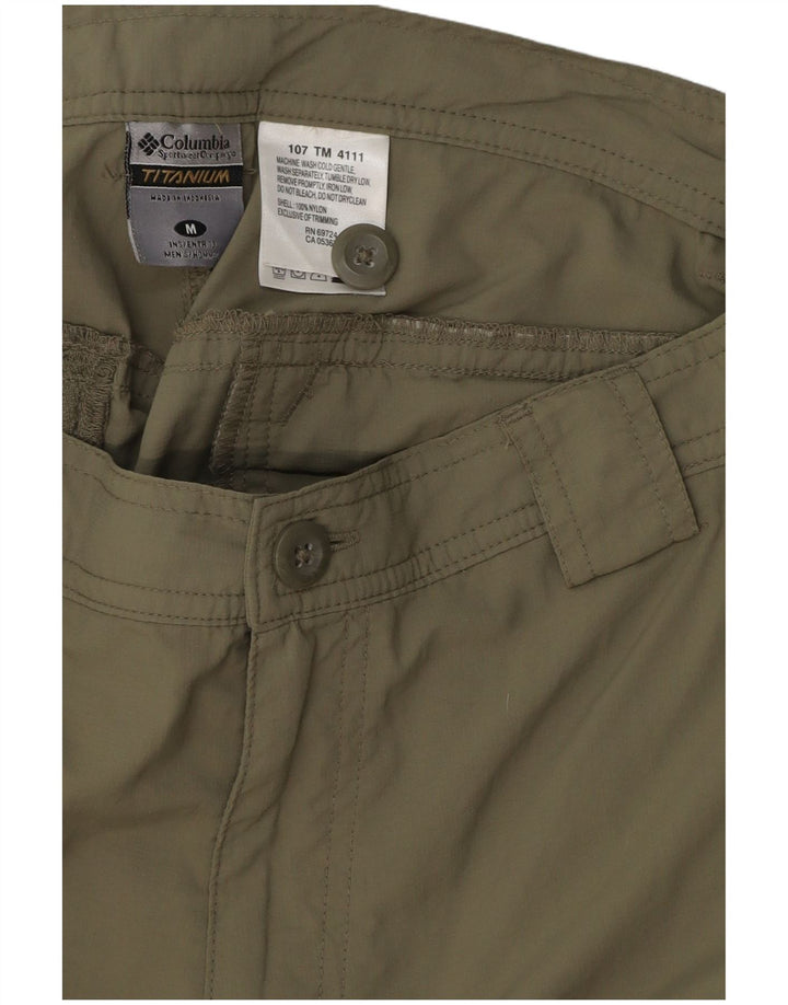 COLUMBIA Mens Titanium Cargo Shorts Medium W32 Khaki Nylon