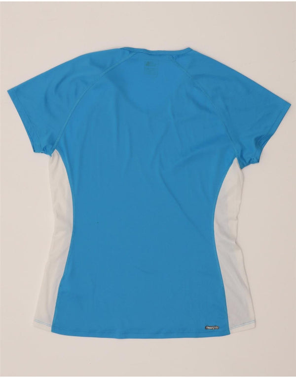 The North Face Womens T-Shirt Top UK 14 Large Blue Colourblock Polyester