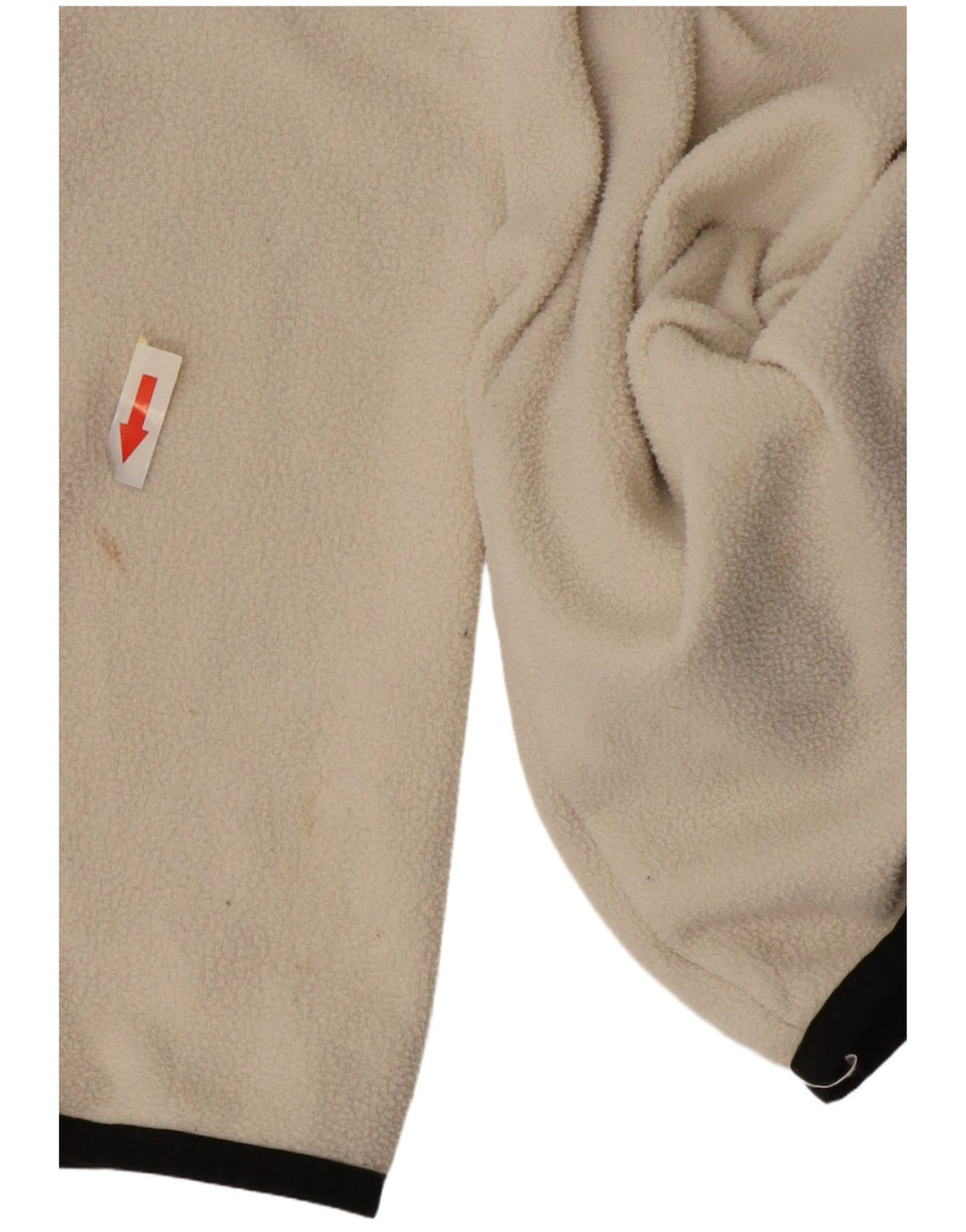 The North Face Mens Button Neck Fleece Jumper Small White Polyester