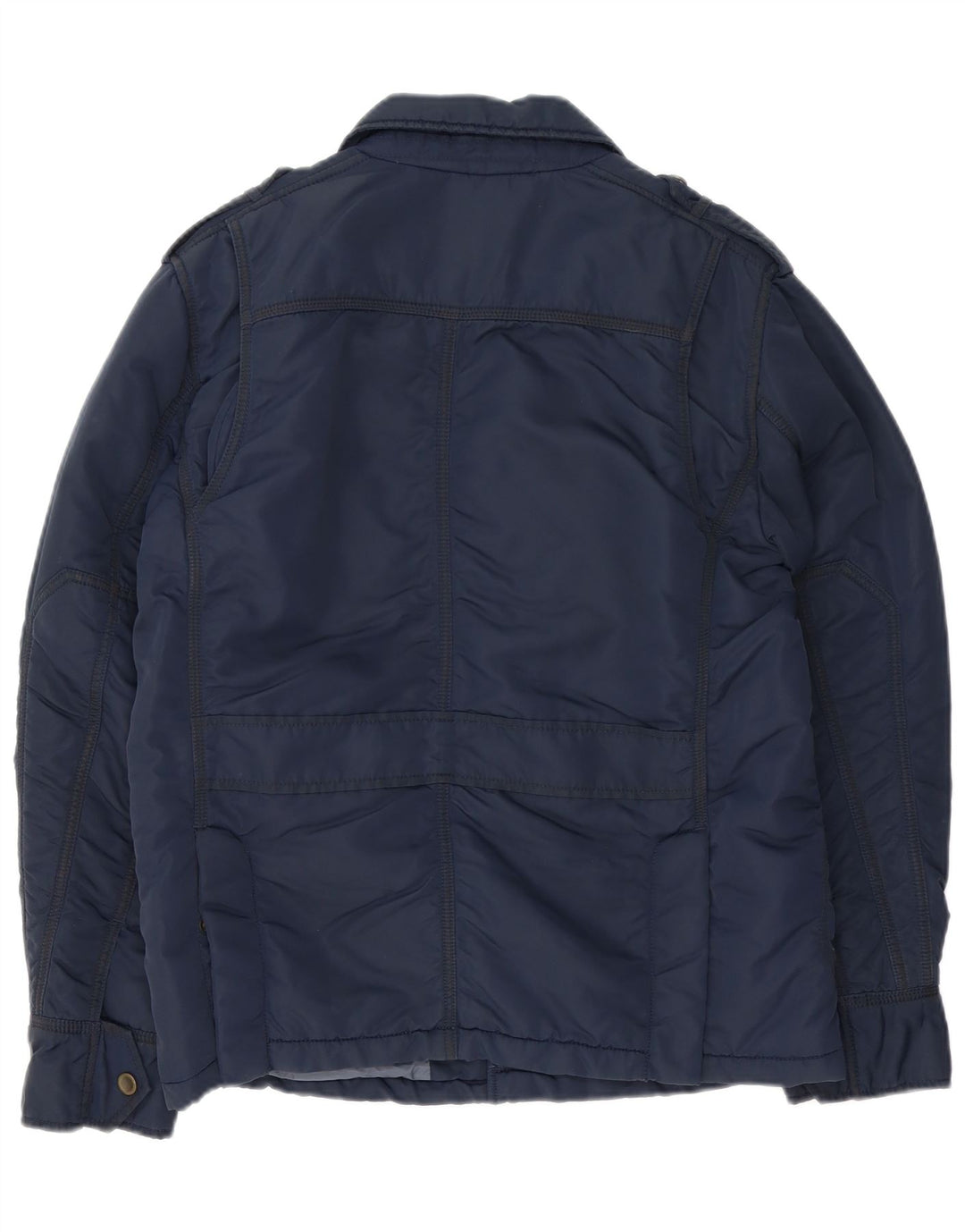 Diesel Mens Military Padded Jacket UK 38 Medium Navy Blue Nylon