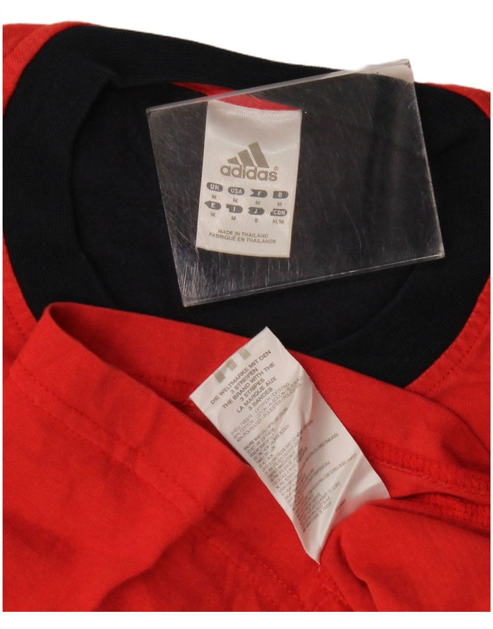 Adidas Mens Graphic T-Shirt Top Medium Red Cotton