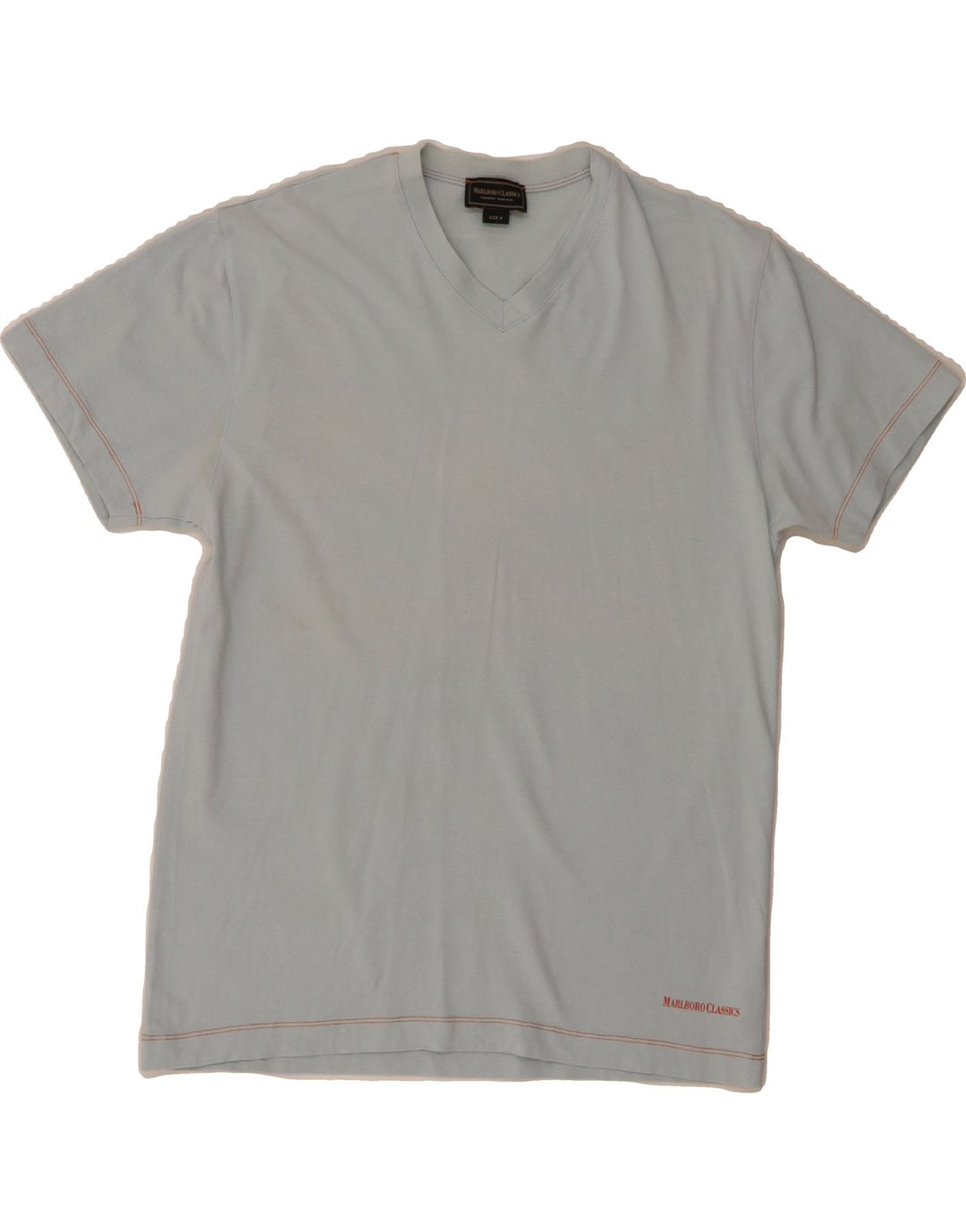 MARLBORO CLASSICS Womens T-Shirt Top UK 14 Medium Blue Cotton Vintage Marlboro Classics and Second-Hand Marlboro Classics from Messina Hembry 