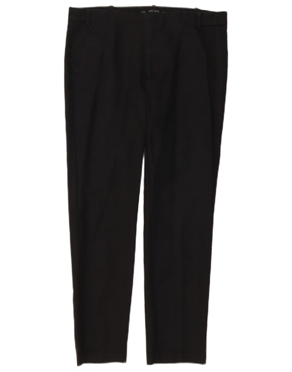 ZARA Womens Slim Chino Trousers EU 38 Small W28 L27 Black