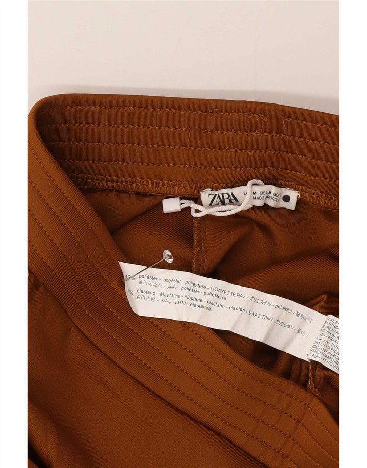 Zara Womens Relaxed Fit Sport Shorts UK 14 Medium  Brown Polyester