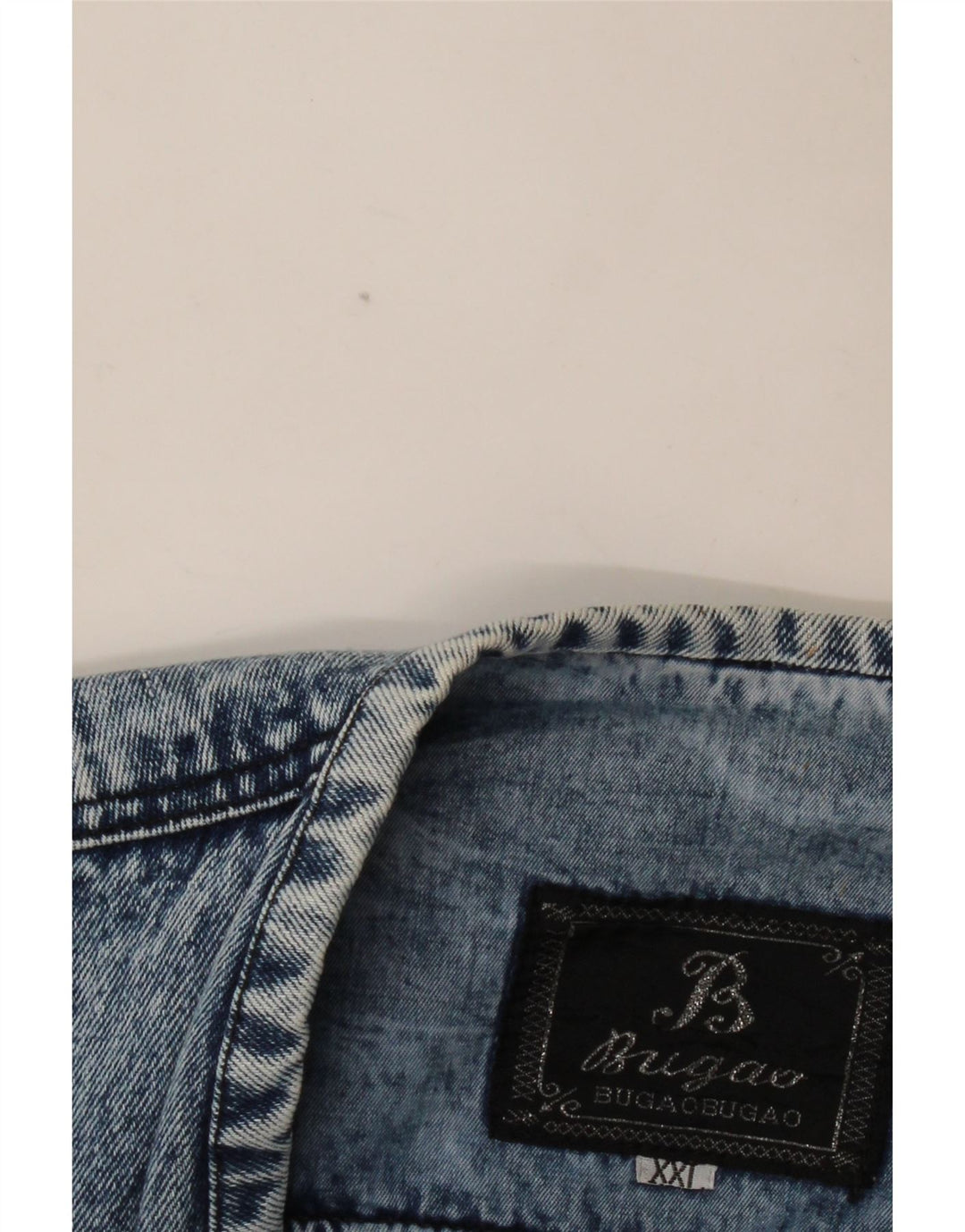 VINTAGE Mens Denim Gilet UK 44 2XL Blue