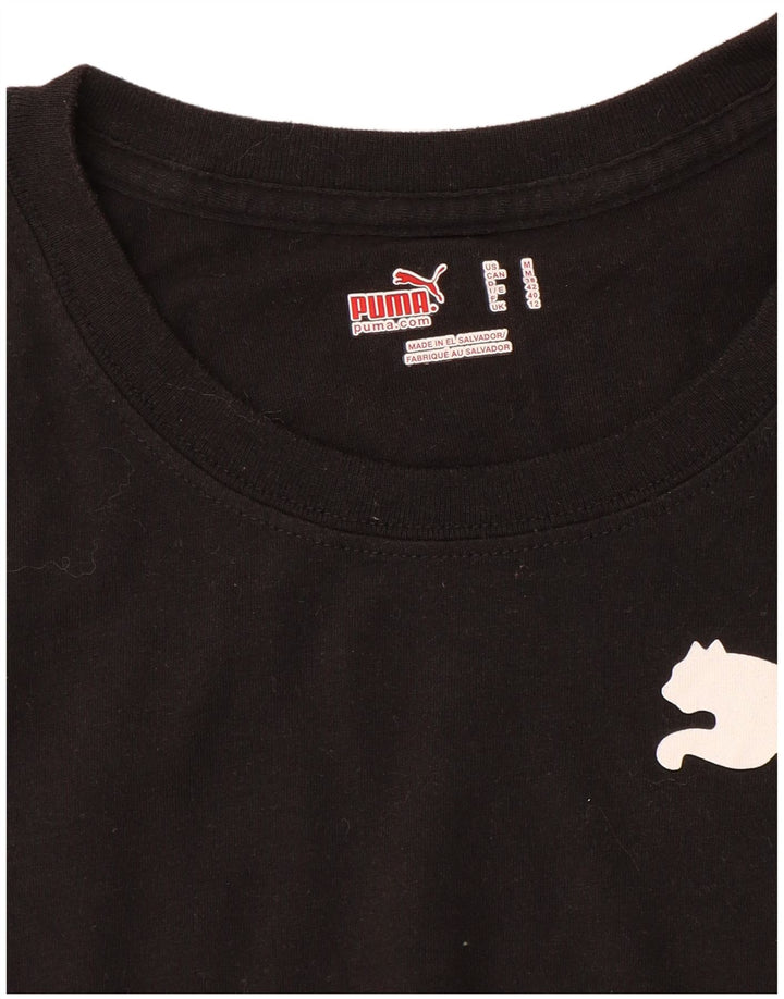 PUMA Womens T-Shirt Top UK 12 Medium Black