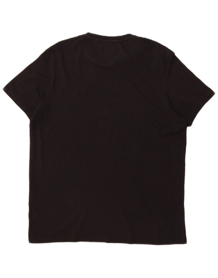LYLE & SCOTT Mens T-Shirt Top XL Black Cotton