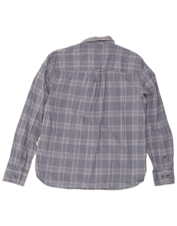 Fat Face Mens Shirt Large Blue Check Cotton