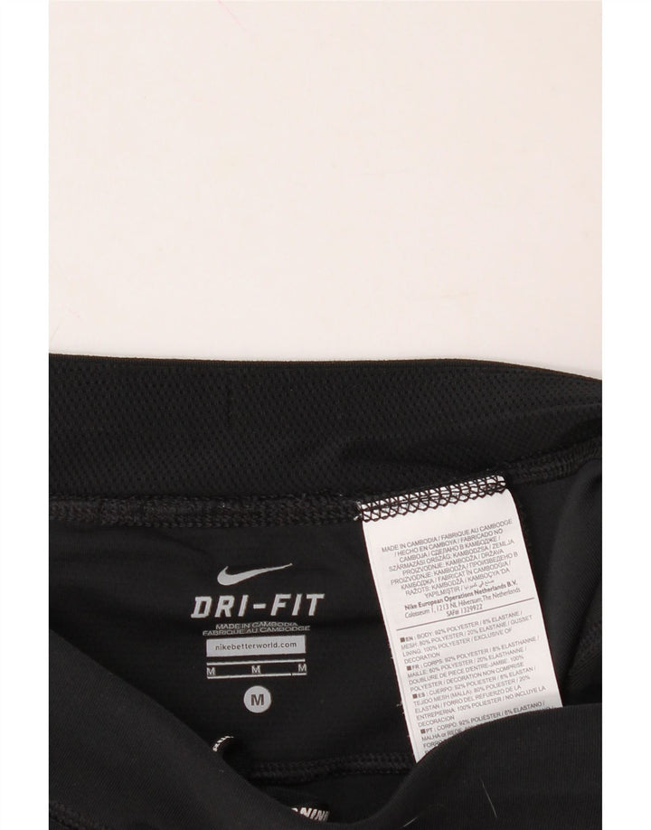 NIKE Womens Dri Fit Bermuda Sport Shorts UK 14 Medium Black Polyester Vintage Nike and Second-Hand Nike from Messina Hembry 