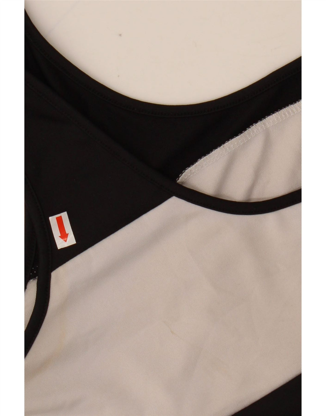 LEVI'S Womens Graphic Sleeveless Bodysuit UK 14 Large Black Colourblock