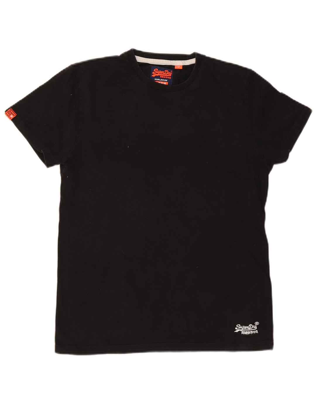 SUPERDRY Mens T-Shirt Top Medium Black Cotton