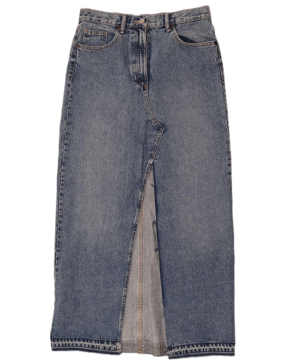 Zara Womens Maxi Denim Skirt Medium W28  Blue Cotton
