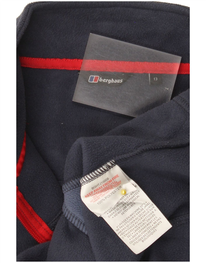 Berghaus Boys Fleece Jacket 12-13 Years Navy Blue Colourblock Polyester