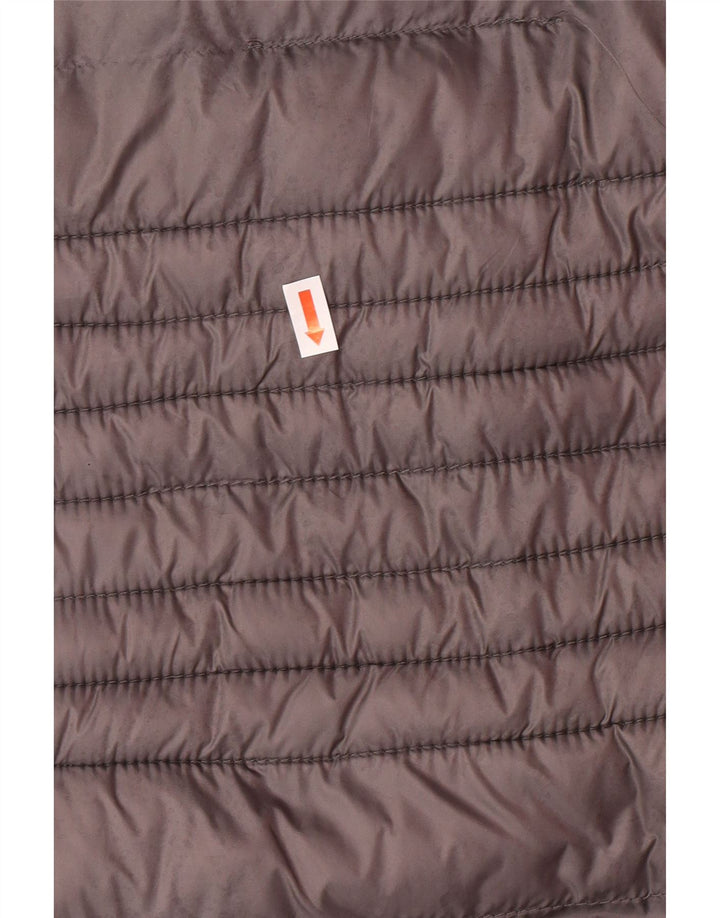 CHAMPION Womens Hooded Padded Coat IT 42 Medium Grey Polyamide