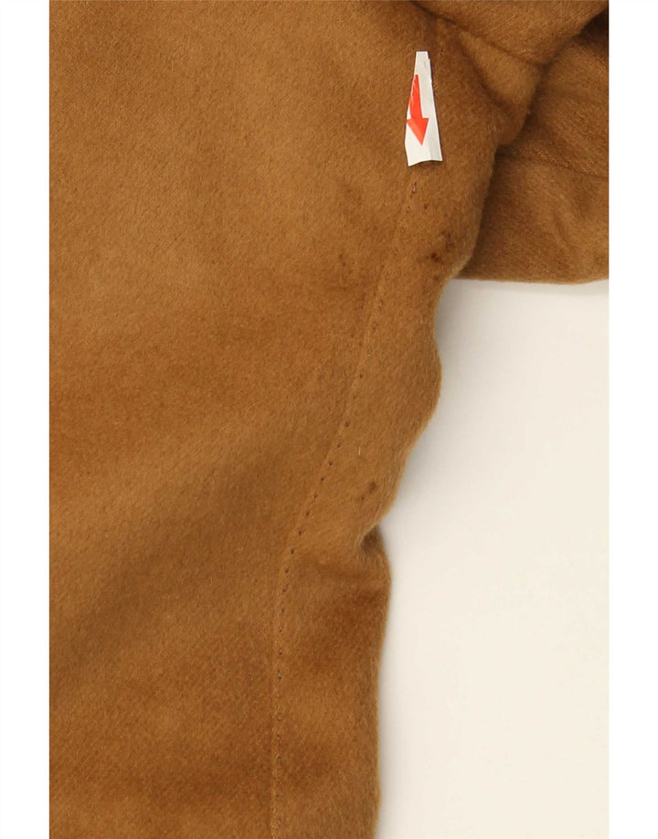 Vintage Mens Double Breasted Coat UK 36 Small Beige