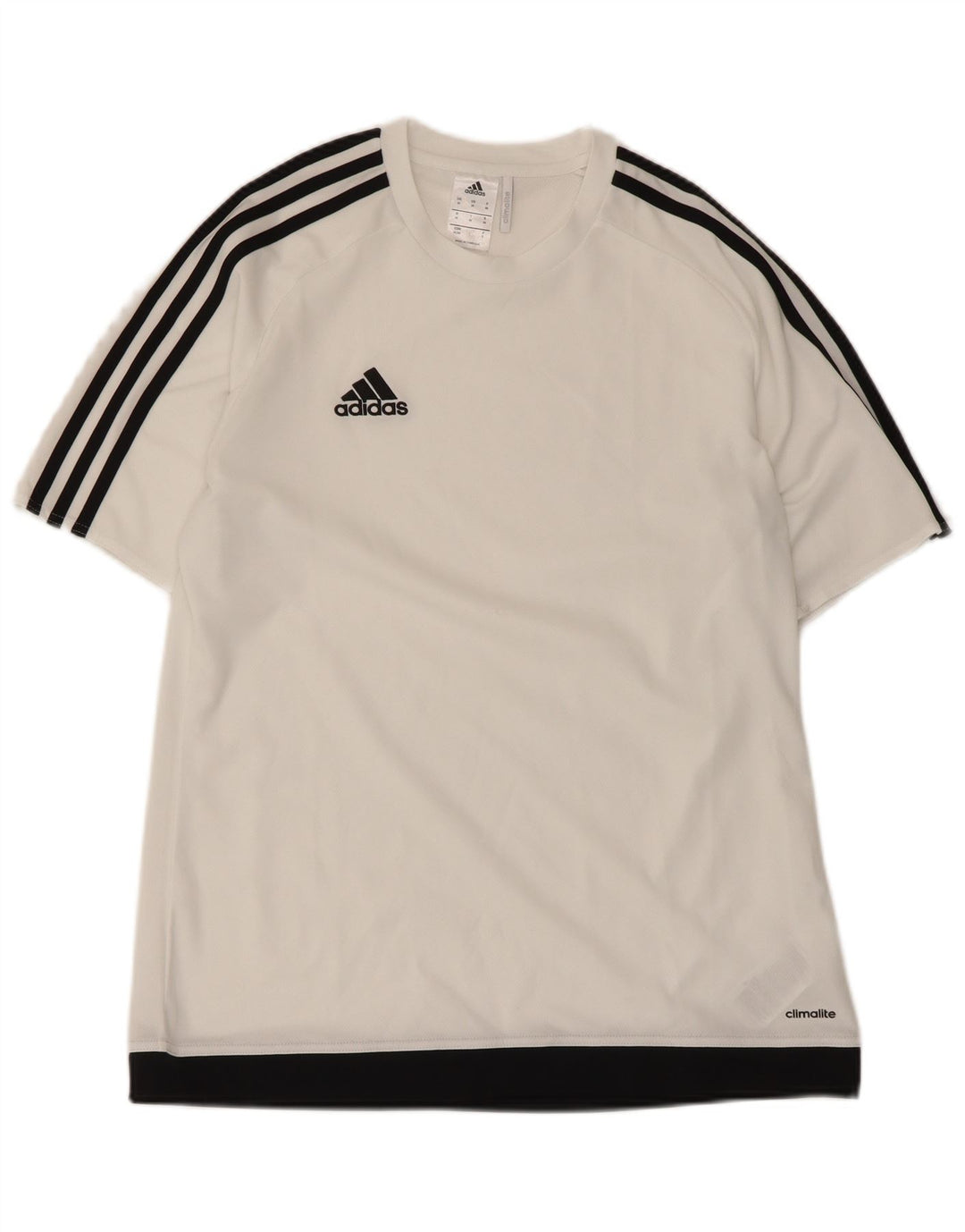 Adidas Mens Climalite T-Shirt Top Medium White Colourblock Polyester