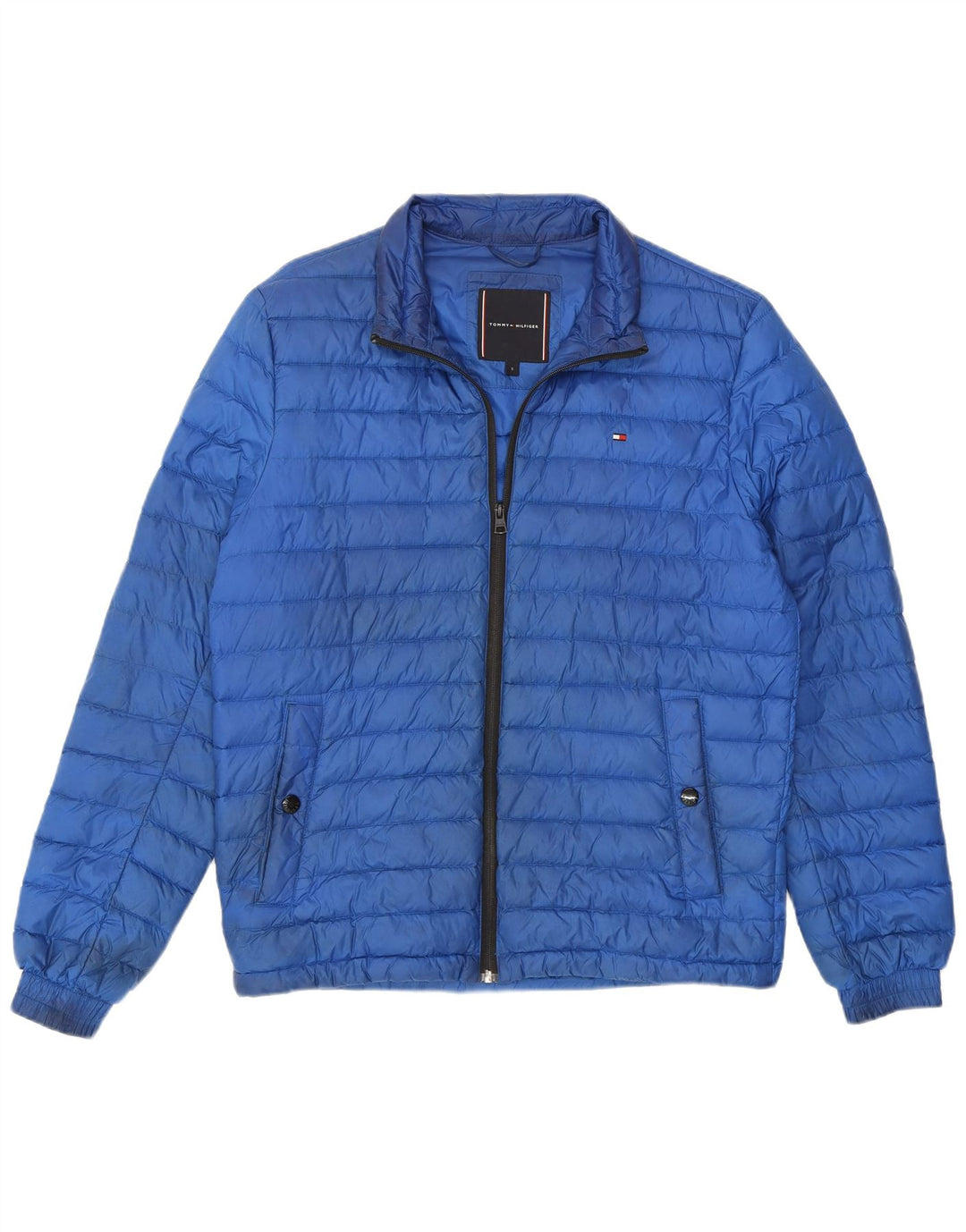 Tommy Hilfiger Mens Padded Jacket UK 36 Small Blue Polyamide