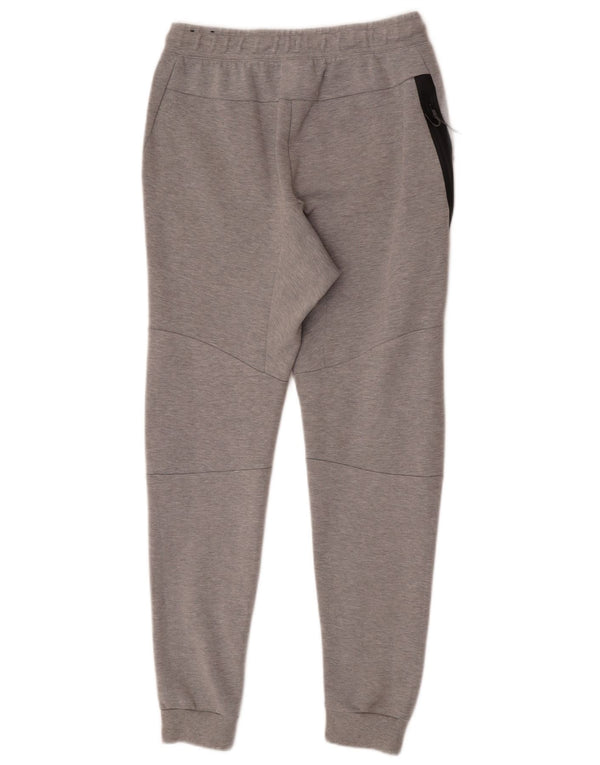 Nike Mens Slim Fit Tracksuit Trousers Joggers Small Grey Colourblock Cotton