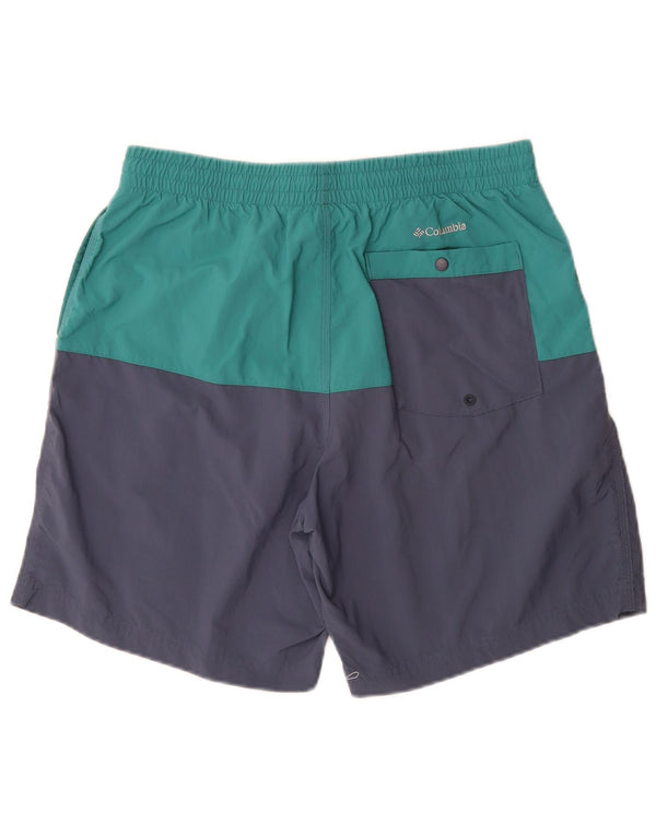 Columbia Mens Omni-Shield Swimming Shorts Medium Navy Blue Colourblock