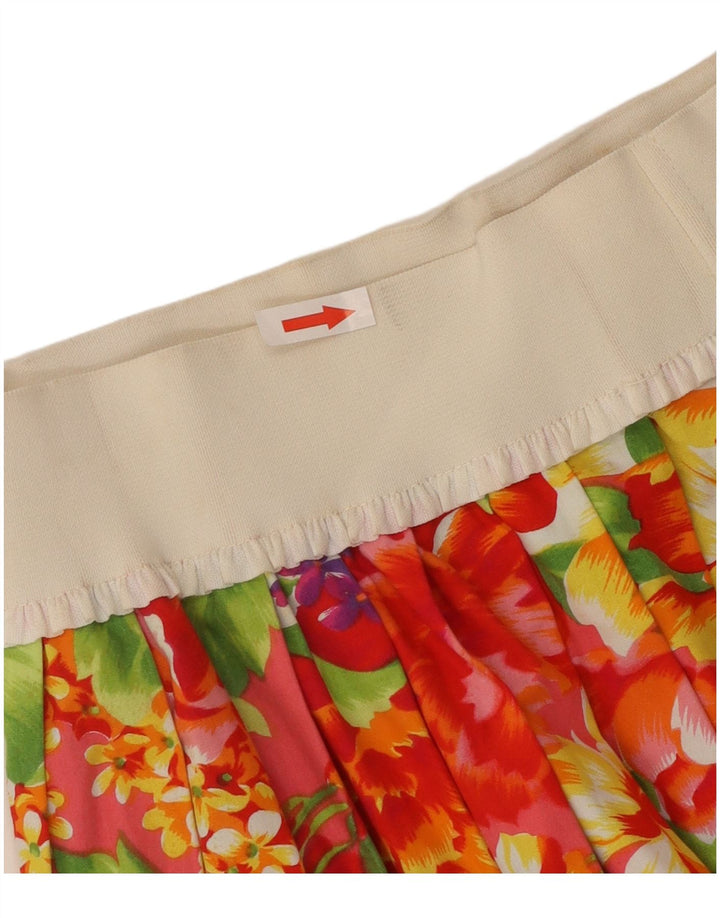 Zucchero Womens Pleated Skirt UK 14 Medium W28 Multicoloured Floral