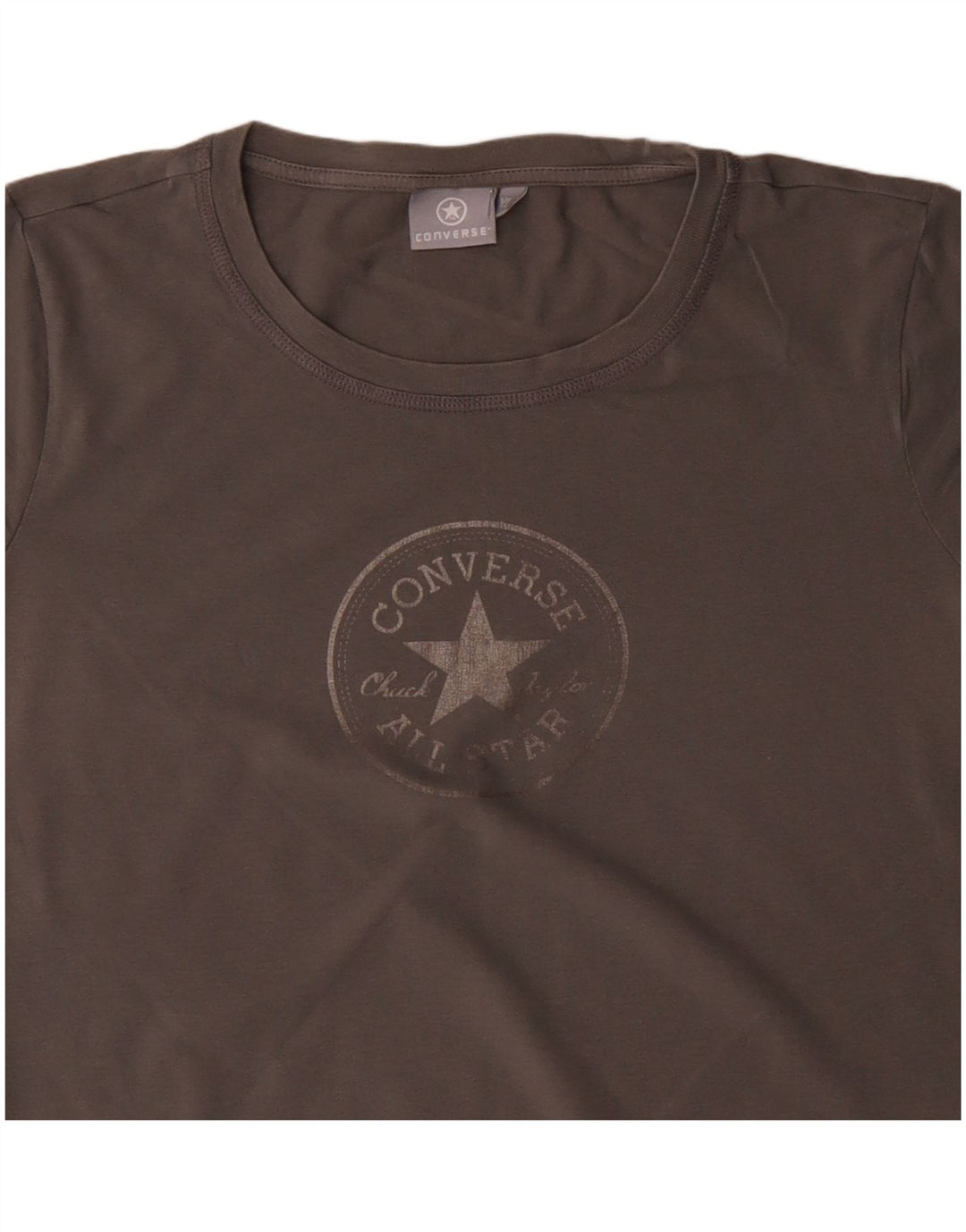 CONVERSE Womens Graphic T-Shirt Top UK 18 XL Grey Cotton