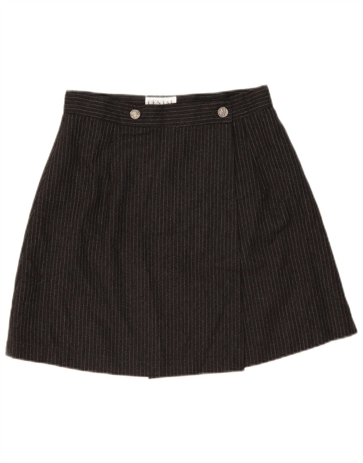 Vintage Womens Wrap Skirt IT 42 Medium W26  Black Striped