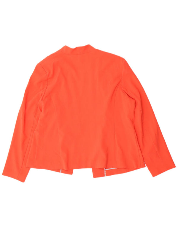 Marks & Spencer Womens Open Blazer Jacket UK 18 XL Orange Polyester
