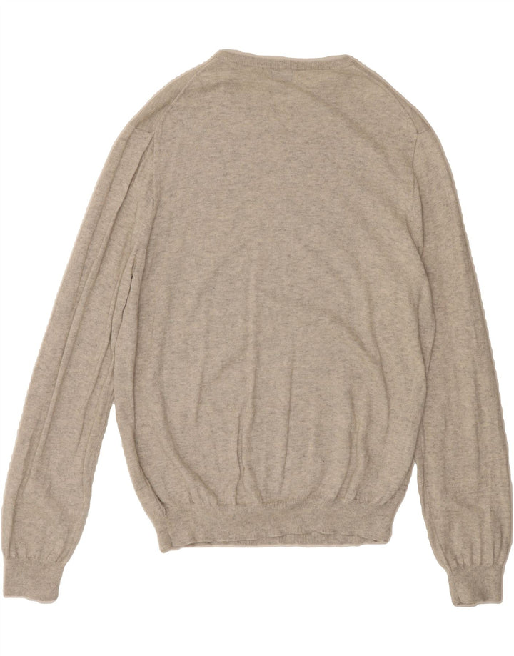 J. CREW Mens Crew Neck Jumper Sweater Large Grey Cotton Vintage J. Crew and Second-Hand J. Crew from Messina Hembry 