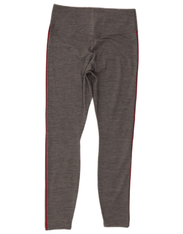 Nike Womens Graphic Leggings UK 12 Medium Grey Polyester