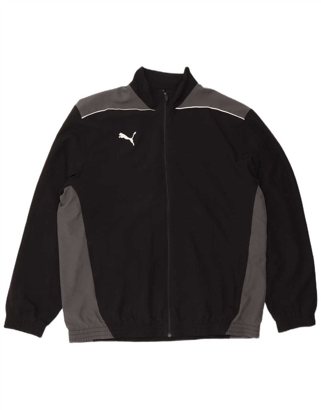 Puma Mens Tracksuit Top Jacket 2XL Black Colourblock Polyester