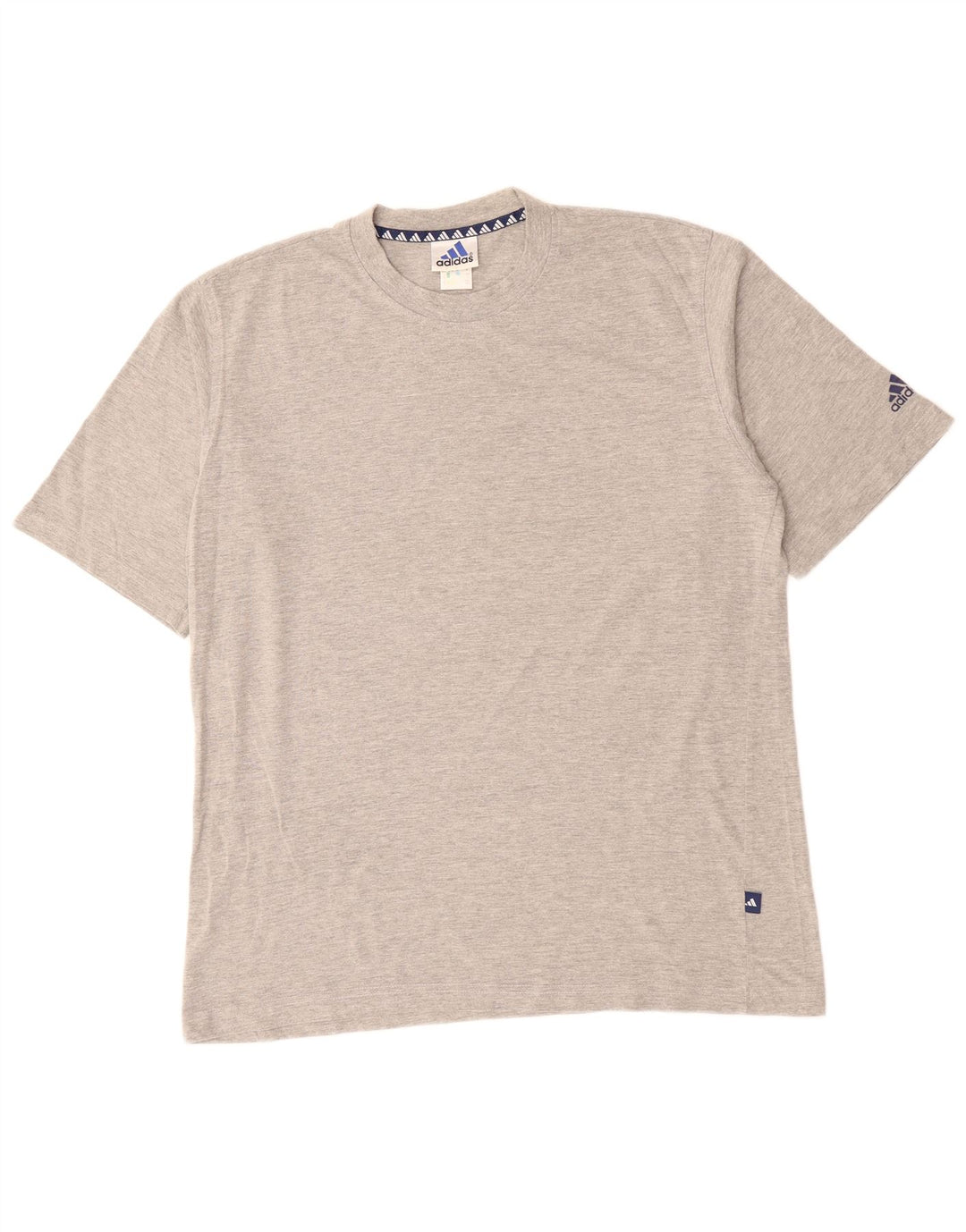 ADIDAS Mens T-Shirt Top UK 44/46 XL Grey Cotton