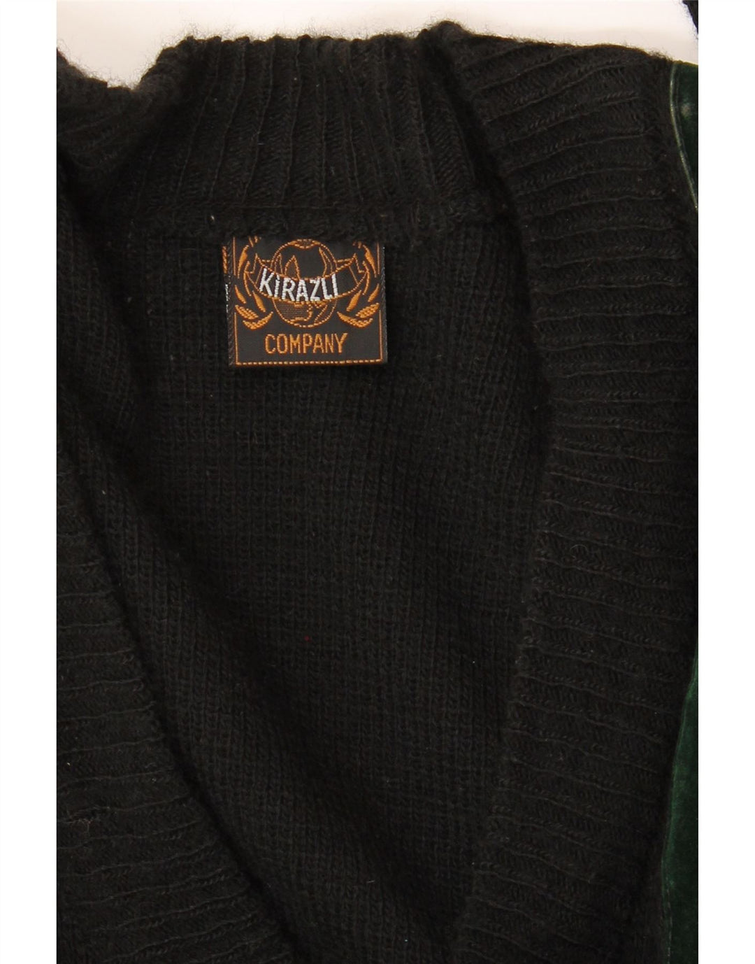 YACHTING CLUB Mens Cardigan Sweater Medium Black Colourblock
