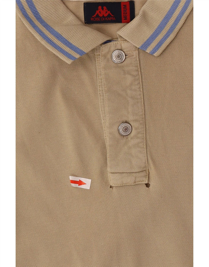 Kappa Mens Polo Shirt Medium Beige Cotton