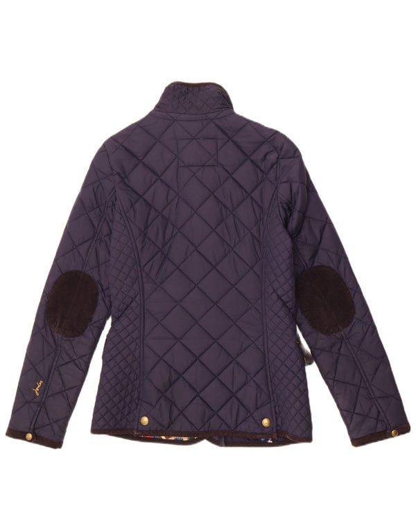 Joules Womens Quilted Jacket UK 8 Small Navy Blue Polyamide