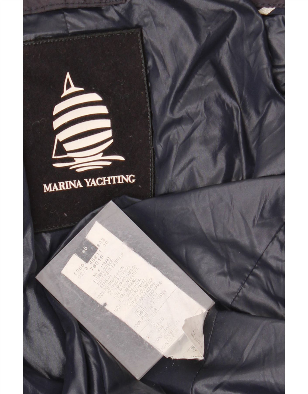 MARINA YACHTING Womens Quilted Jacket IT 46 Large Navy Blue